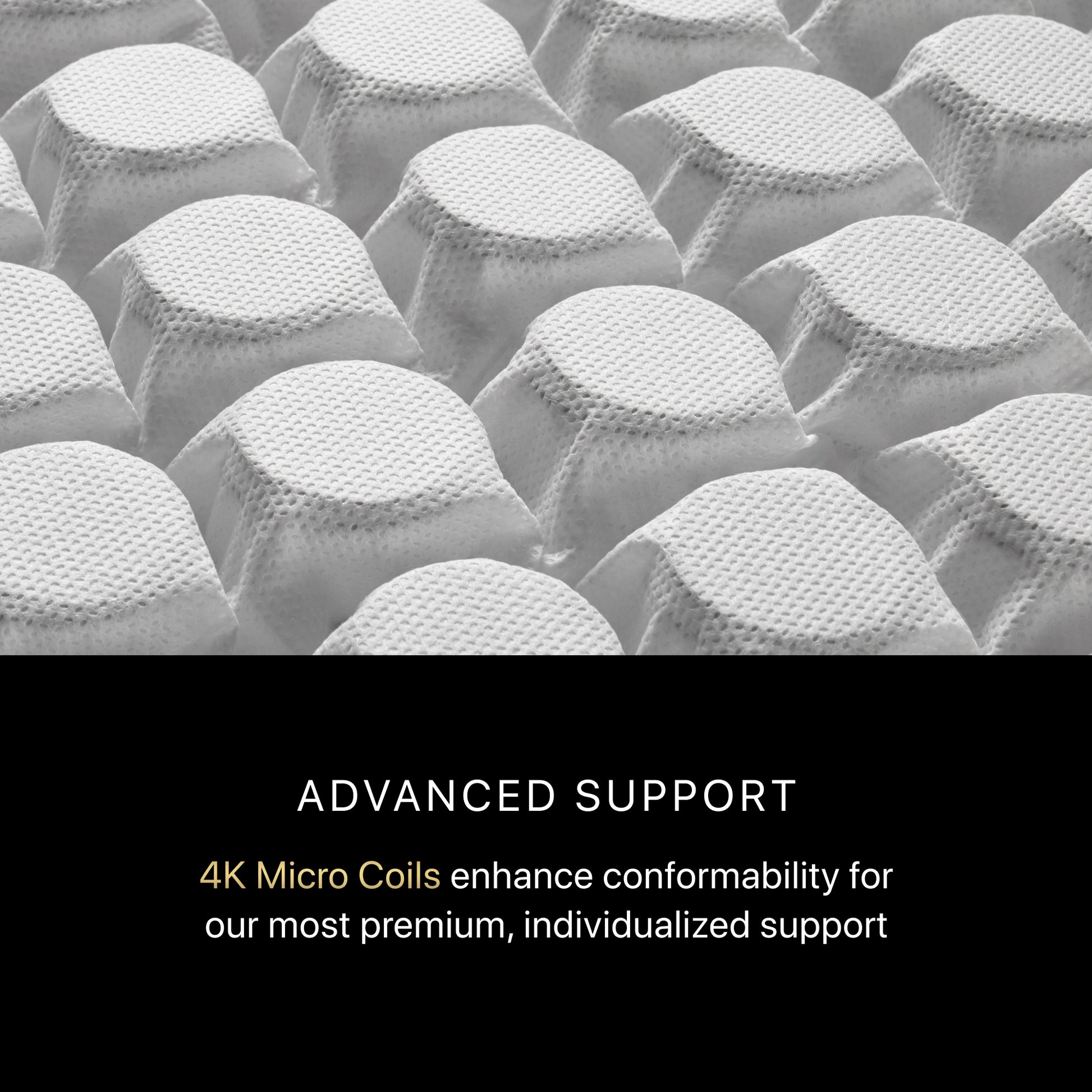 Close-up of Beautyrest 4K Micro Coils with text about advanced support