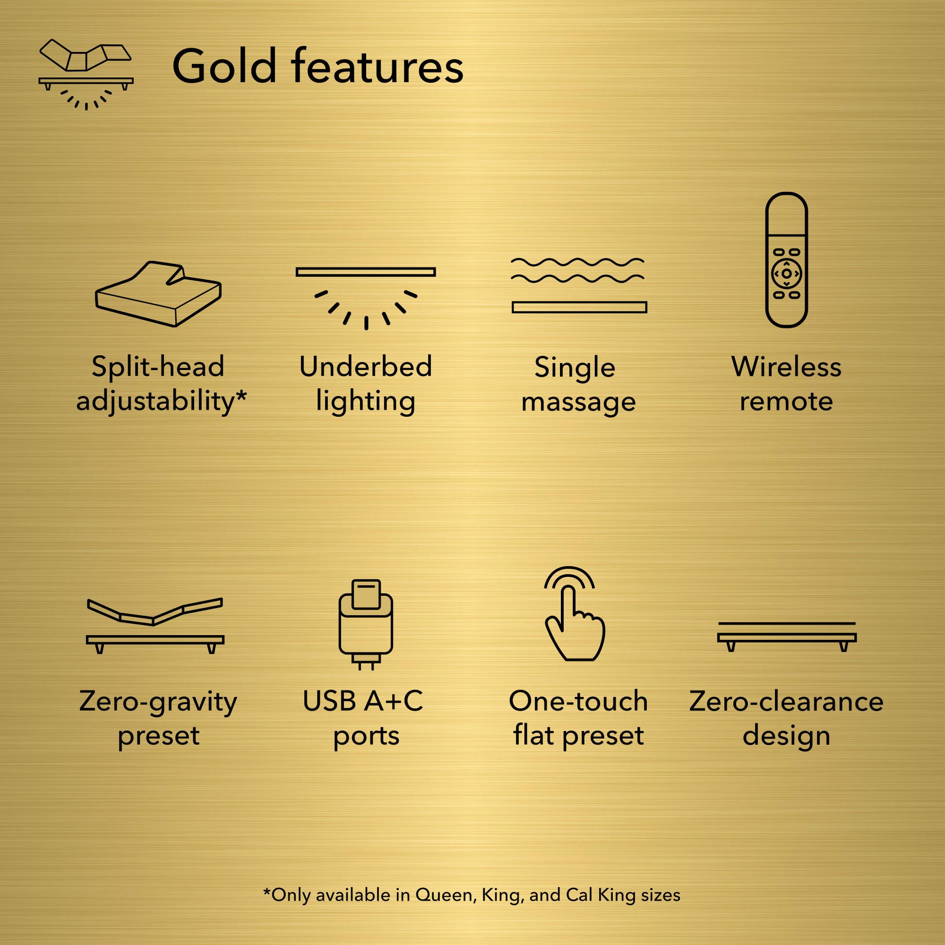 Diagram of Baselogic Gold Adjustable Base showing its features 