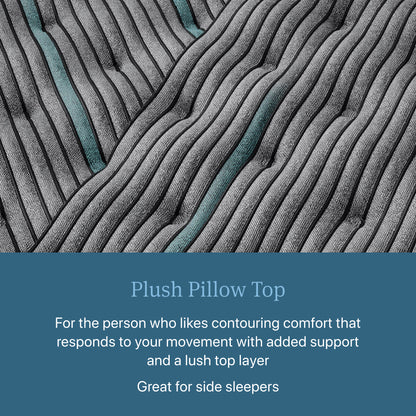 Closeup image of the Level Two Plush Pillow Top Beautyrest Innerspring Mattress
